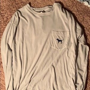 VS PINK gray long sleeved shirt